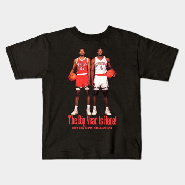 Stacey Augmon and Larry Johnson 1989 Kids T-Shirt by Quadra^Maniac